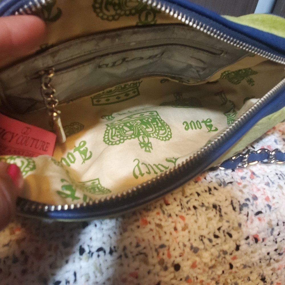Y2k Juicy Couture Barrel Bag Lime Green Velour - Picture 9 of 13
